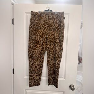 Time and Tru Leopard Print Pants - Brown